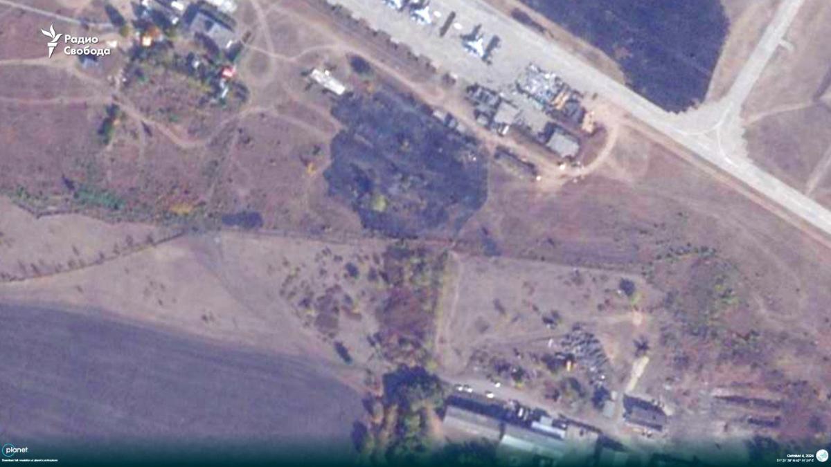 Наслідки удару по аеродрому "Борисоглєбськ" у РФ 3 жовтня Наслідки удару по аеродрому "Борисоглєбськ" у РФ 3 жовтня