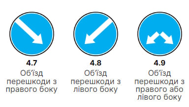 Водії можуть легко сплутати: що означають сині дорожні знаки зі стрілками Водії можуть легко сплутати: що означають сині дорожні знаки зі стрілками