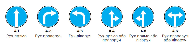 Водії можуть легко сплутати: що означають сині дорожні знаки зі стрілками Водії можуть легко сплутати: що означають сині дорожні знаки зі стрілками