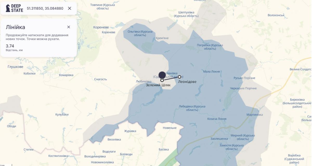 Село Леонідове на карті Село Леонідове на карті