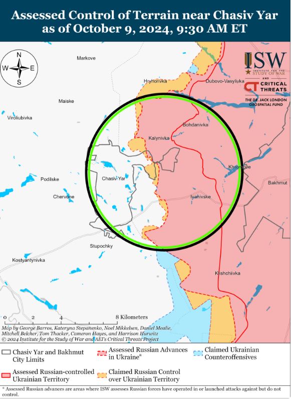 Карты ISW в Донецкой области
