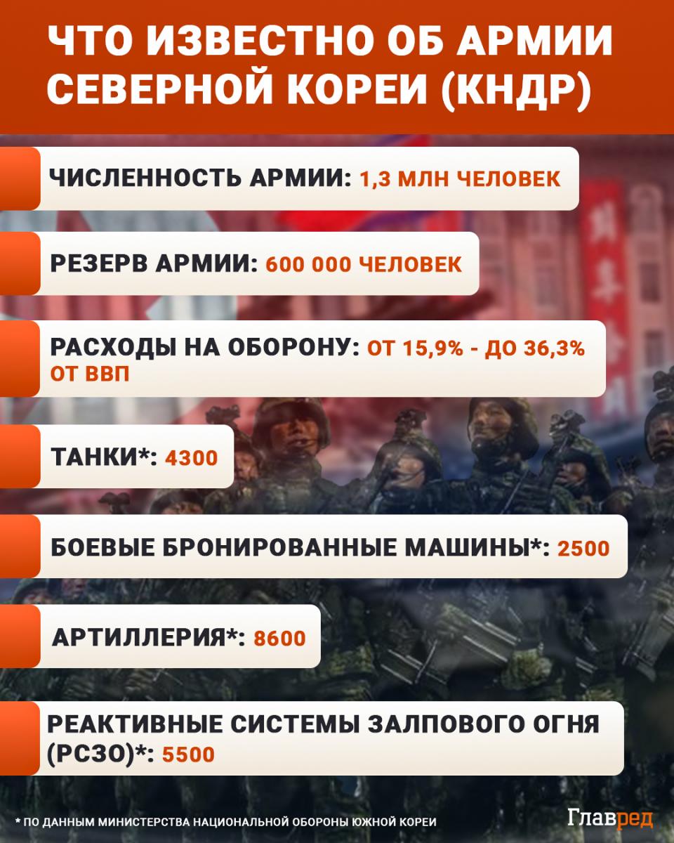 Армия КНДР, Северная Корея, Инфографика