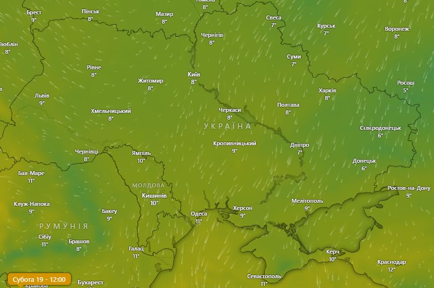 Погода в Украине 19 октября
