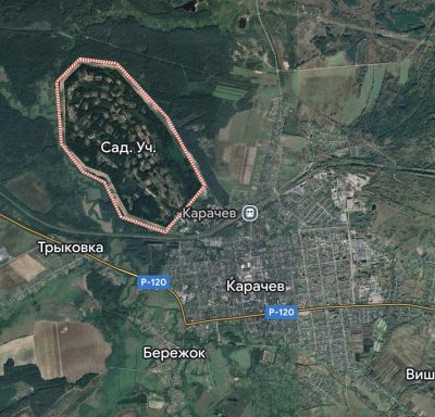 Карачев на карті Карачев на карті