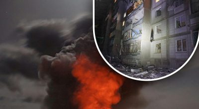 РФ вдарила по 9-поверхівці у Харкові: рятувальники розбирають завали