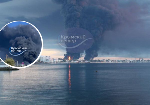 Горить вже третю добу: з’явились нові кадри атакованої нафтобази у Феодосії