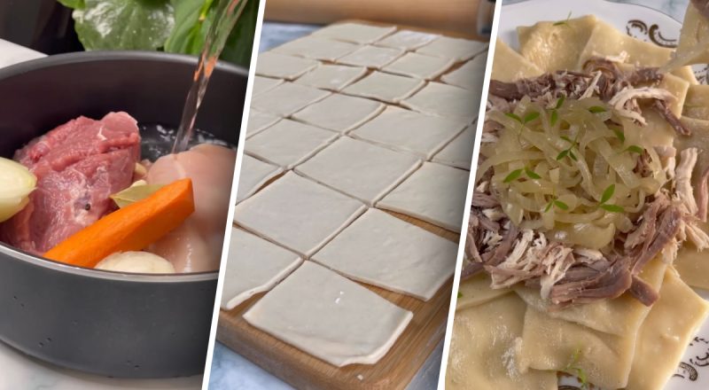 Невероятный вкус не оставит никого равнодушным: как приготовить бешбармак с курицей и свининой