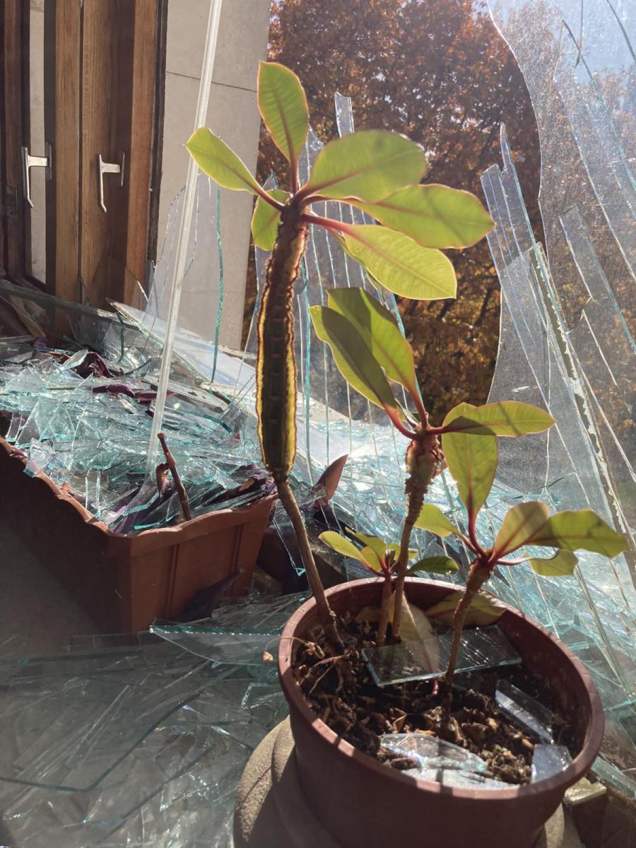 Наслідки удару дронів РФ по Києву