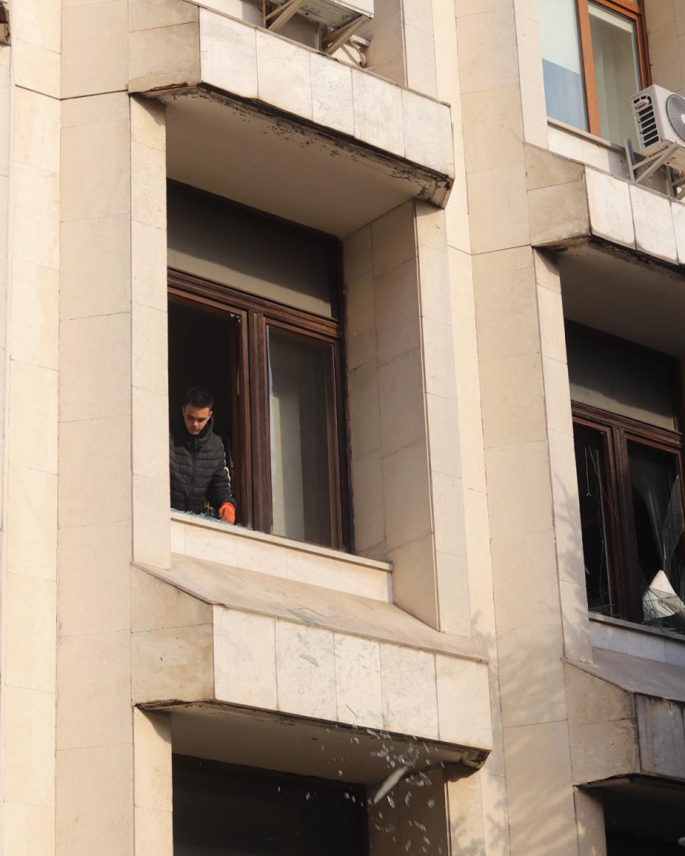 Наслідки удару дронів РФ по Києву