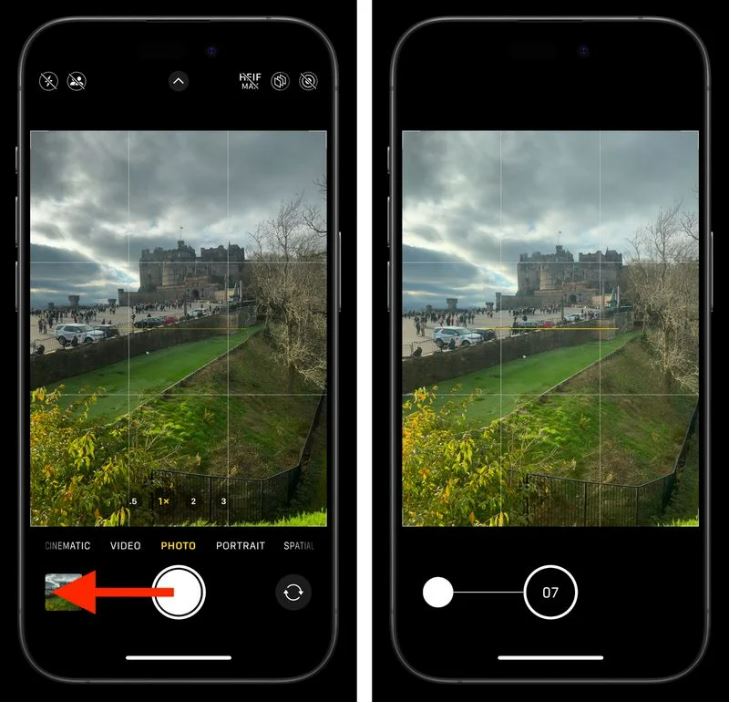 Как включить режим серийной съемки