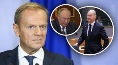 Туск, Шольц, Путин Туск, Шольц, Путин
