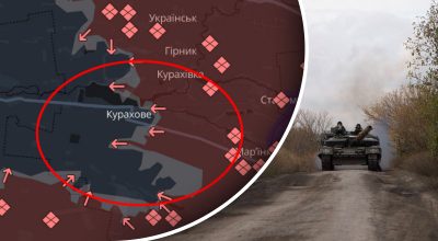 Курахово, ВСУ на танке Курахово, ВСУ на танке