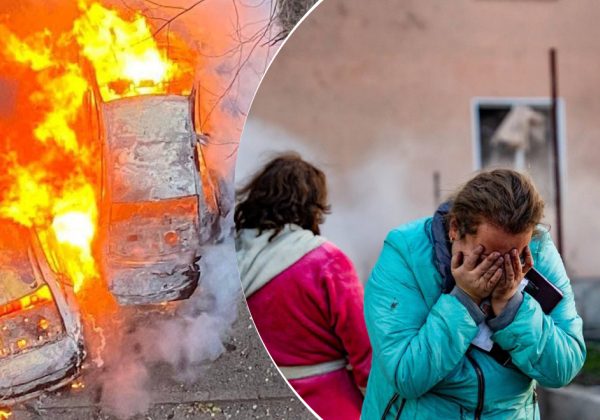 Горять машини та будинки: кадри зі страшними наслідками ракетного обстрілу