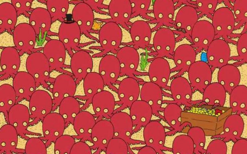 Головоломка для тех, у кого отличное зрение: надо за 7 секунд найти рыбу