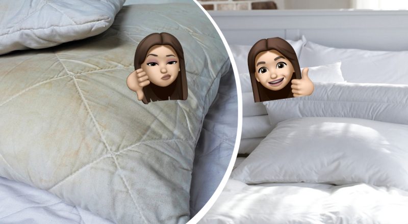 Як видалити жовті плями на подушках: спосіб, про який мало хто знає