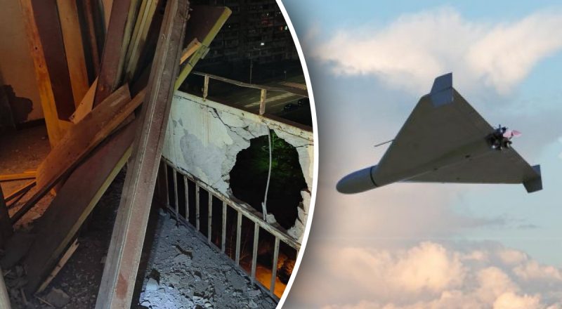 Обломки дрона попали в многоэтажку в Киеве: подробности