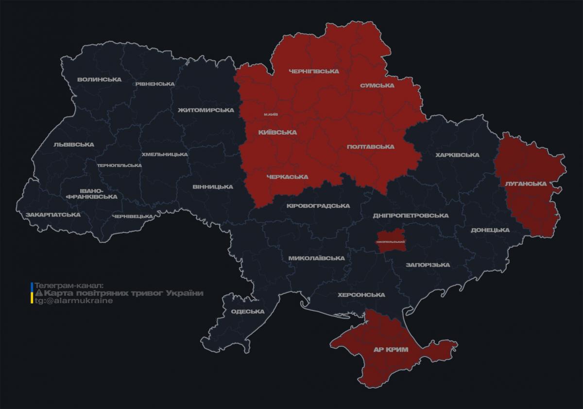 Карта повітряних тривог