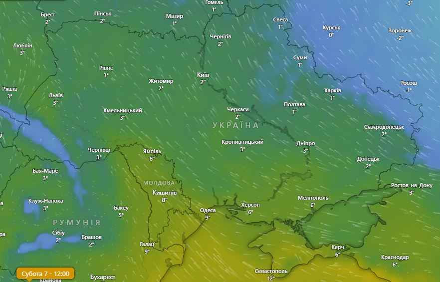 Погода в Украине 7 декабря