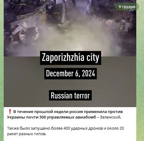 Удары РФ по Украине