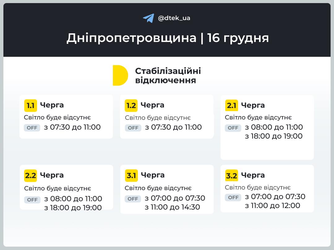 Світло відключатимуть по-новому: опубліковано свіжі графіки на 16 грудня