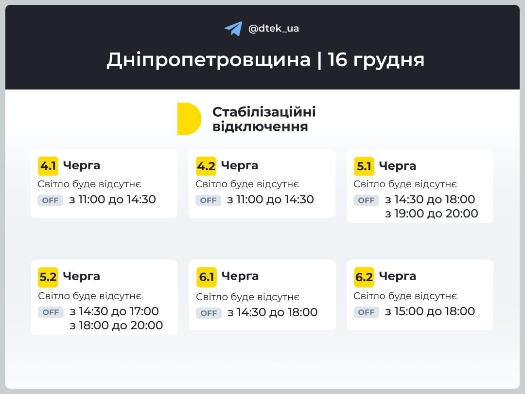 Світло відключатимуть по-новому: опубліковано свіжі графіки на 16 грудня