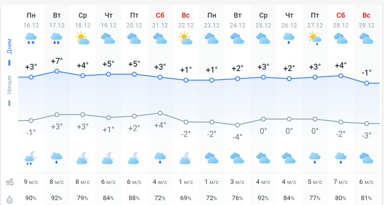 погода 17 декабря