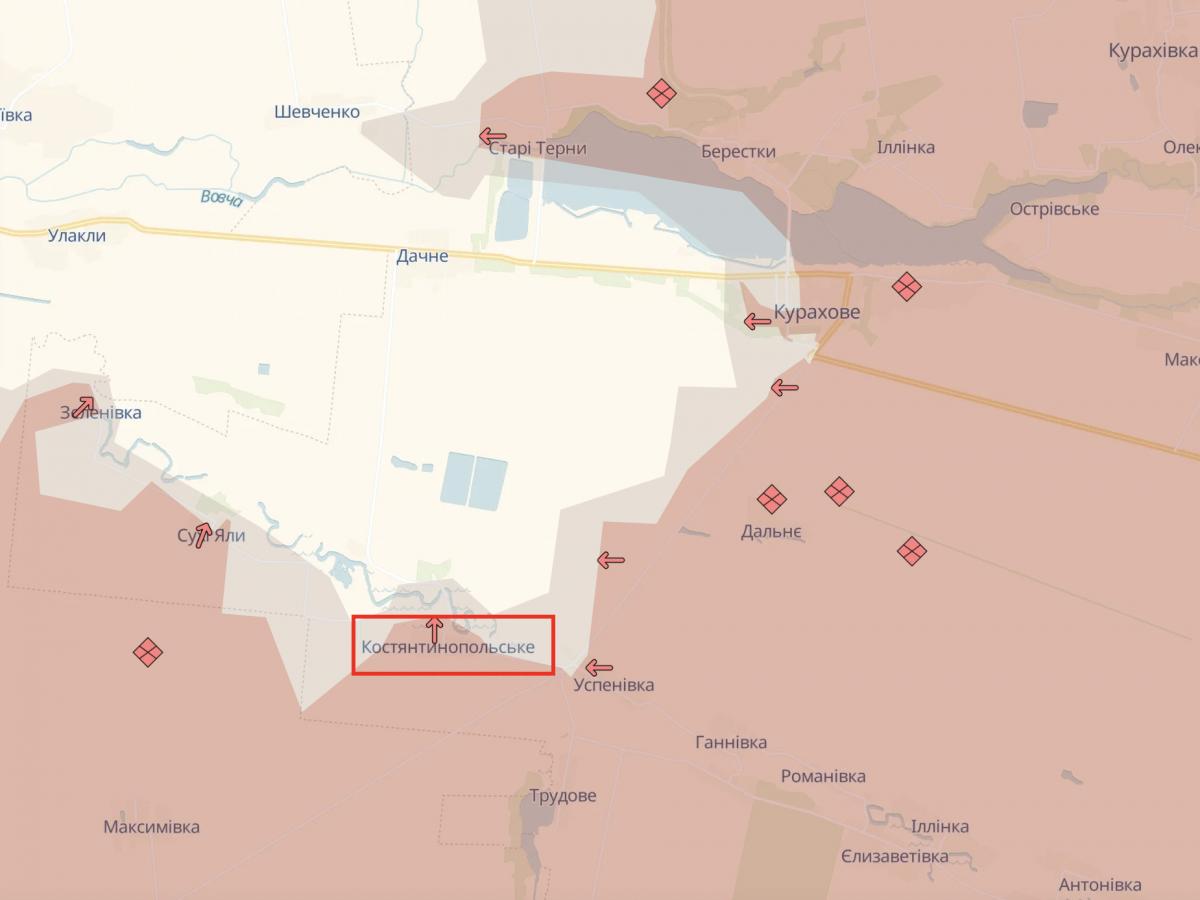 Константинопольське на карті