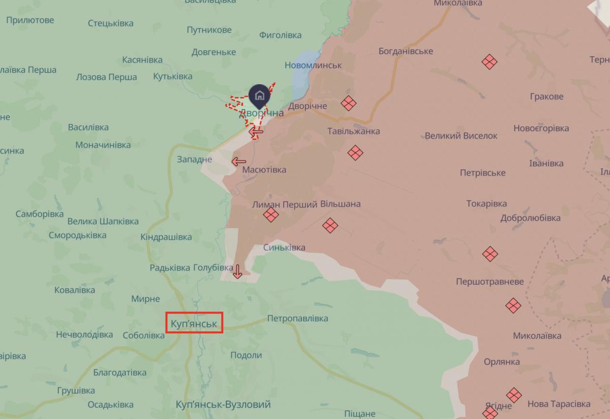 Купянск на карте 