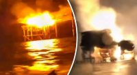 Морські дрони потужно атакували цілі РФ на газових платформах в Криму: у ВМС показали відео