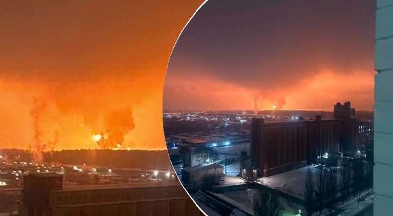 Мощная взрывная "бавовна": в Брянске во всю пылает нефтебаза