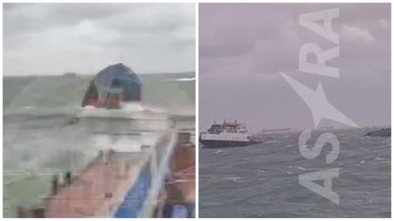 Смертельная катастрофа у берегов Крыма: тонут расколовшиеся пополам танкеры РФ