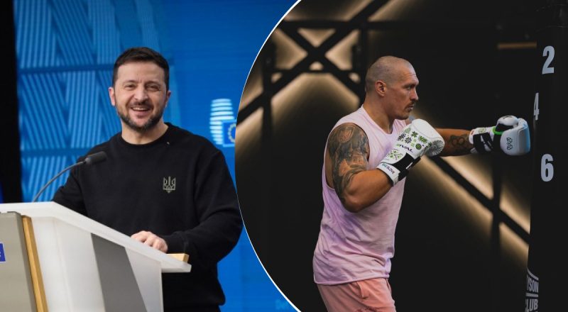 "Сильно не бей": Зеленский поговорил с Усиком перед боем и пошутил о Storm Shadow