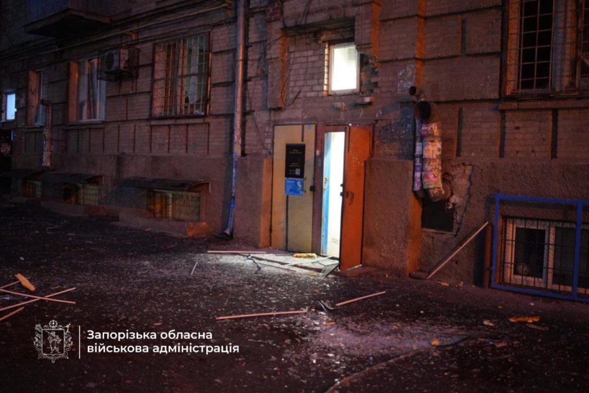 Наслідки удару РФ по Запоріжжю 18 січня
