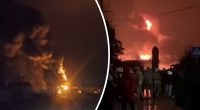 Гігантський вогонь і клуби диму: дрони атакували нафтобазу в Калузькій області РФ
