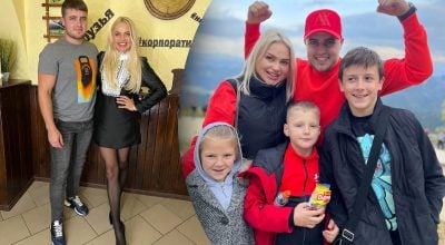 Володимир Бєлєвцов і Ганна Жук з дітьми Володимир Бєлєвцов і Ганна Жук з дітьми