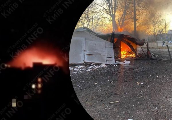 Атака дронів на Київ: уламки впали у двох районах столиці, спалахнули пожежі