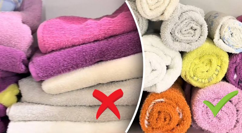 Как компактно сложить полотенца в ванной: гениальный лайфхак из TikTok