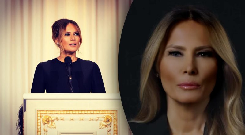 Білий лебідь у руках Трампа: яким було друге інавгураційне вбрання Меланії