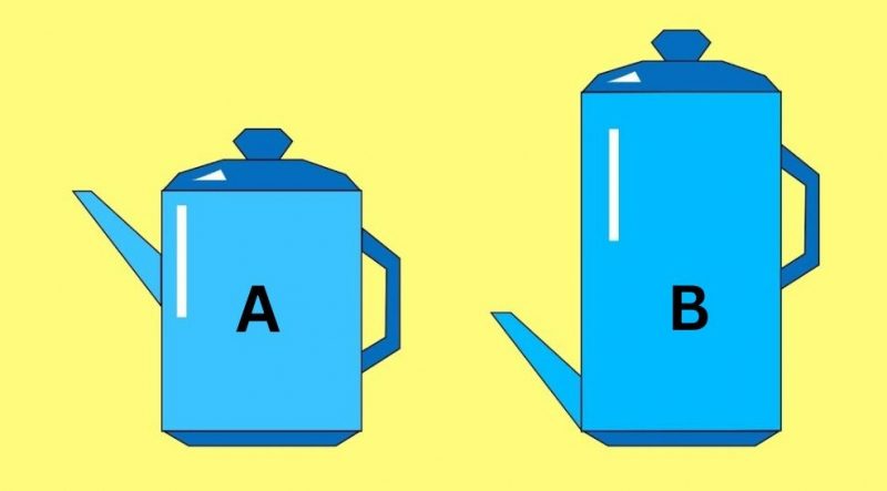 У якому чайнику більше чаю: тільки найкмітливіші здогадаються за 5 секунд