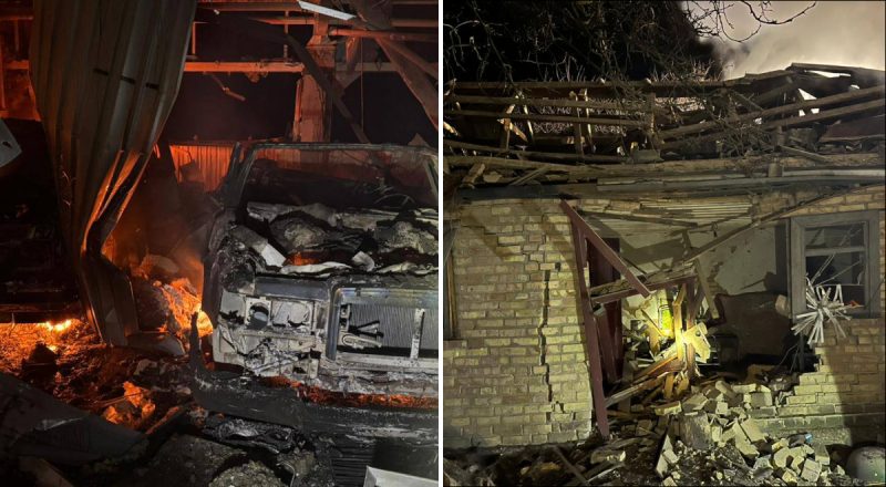 РФ атаковала Украину сотней дронов: Умань - без света, в Харькове - пожар