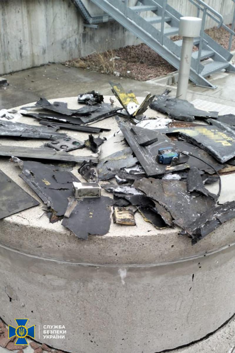 Обломки дрона на ЧАЭС