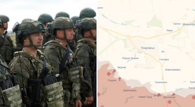 Армия РФ, карта Покровск