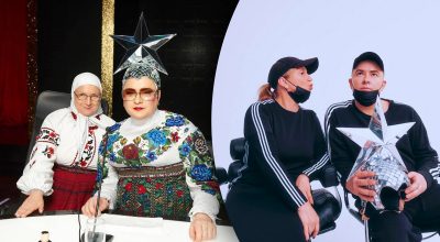 Андрей Данилко, Инна Белоконь, Верка Сердючка с мамой Андрей Данилко, Инна Белоконь, Верка Сердючка с мамой