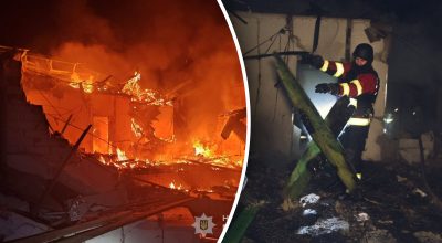 Удар дрона по дому в Сумах