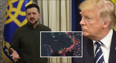 Зеленський, Трамп, карта України 
