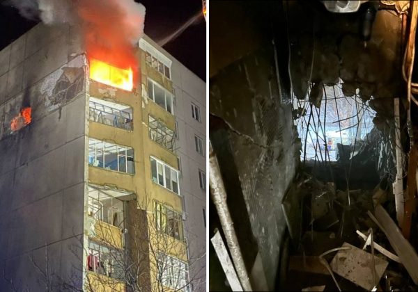 У Кіровоградській області дрон РФ влучив у багатоповерхівку: спалахнула пожежа