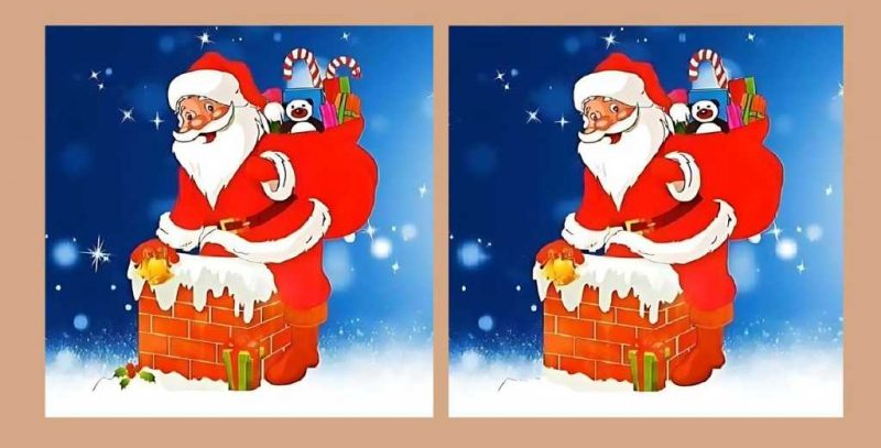 IQ-завдання: знайдіть три відмінності між зображеннями Санта Клауса за 11 сек