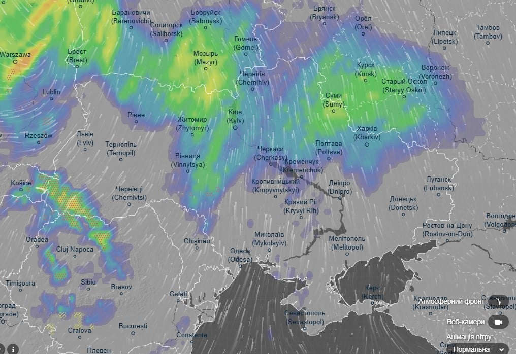 Україну заливатимуть дощі з грозами та буде штормовий вітер: де буде небезпечно