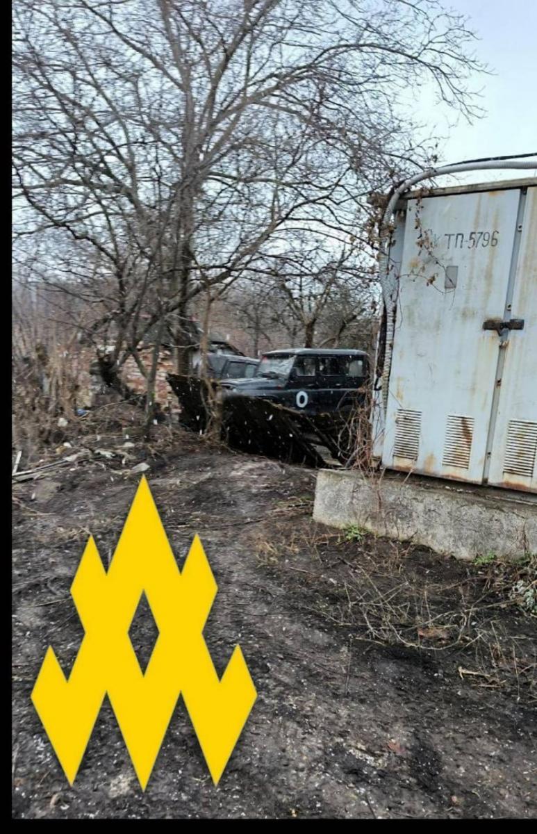 Партизаны сожгли машину врага