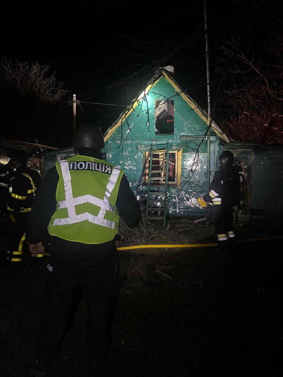 Наслідки атаки дронів на Київщину